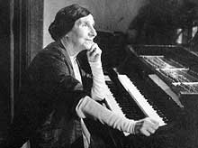 Wanda Landowska at the keyboard