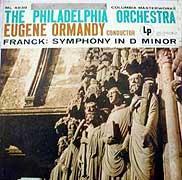 Eugene Ormandy conducts the Philadelphia Orchestra in the Franck Symphony (Columbia LP cover)