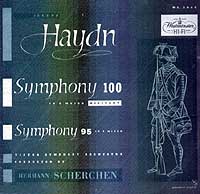 Hermann Scherchen conducts the Vienna Symphony Orchestra in the Haydn Military Symphony (Westminster LP cover)