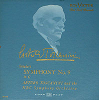 Toscanini conducts Schubert's Great Symphony (RCA LP cover)