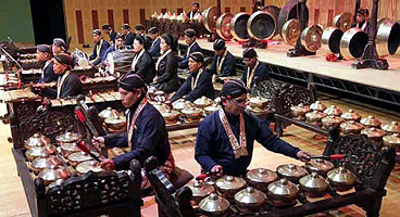 A Javanese gemelan orchestra