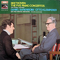 Barenboim and Klemperer play the Emperor (EMI LP cover)